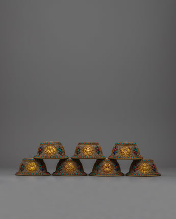 Buddhist Water Offering Bowl Set