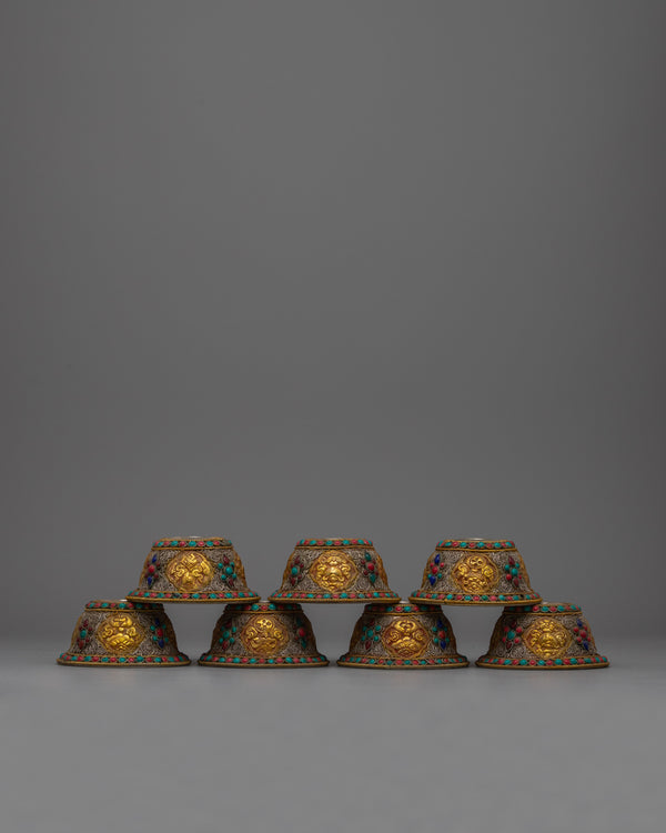 Buddhist Water Offering Bowl Set