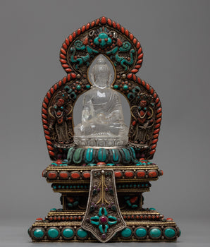 Crystal Ratnasambhava Buddha Statue