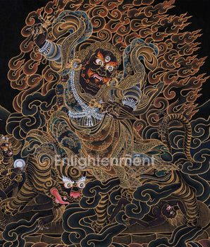 Traditional Dorje Drolo Painting | Manifestation of Maha Guru Padmasambhava | Buddhist Thangka Art
