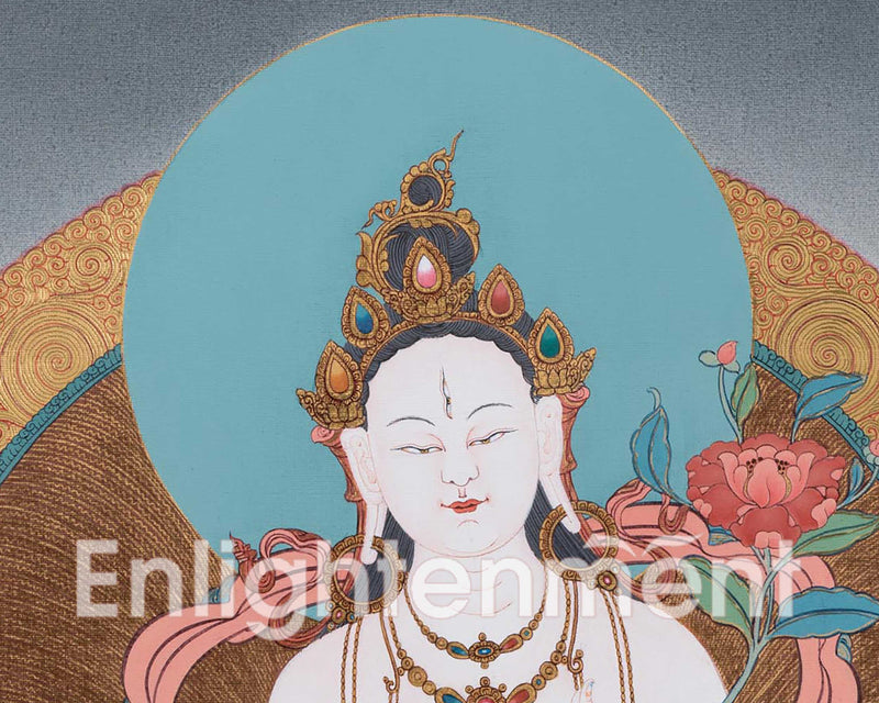 White Tara Thangka | Authentic Hand-painted Tibetan Art