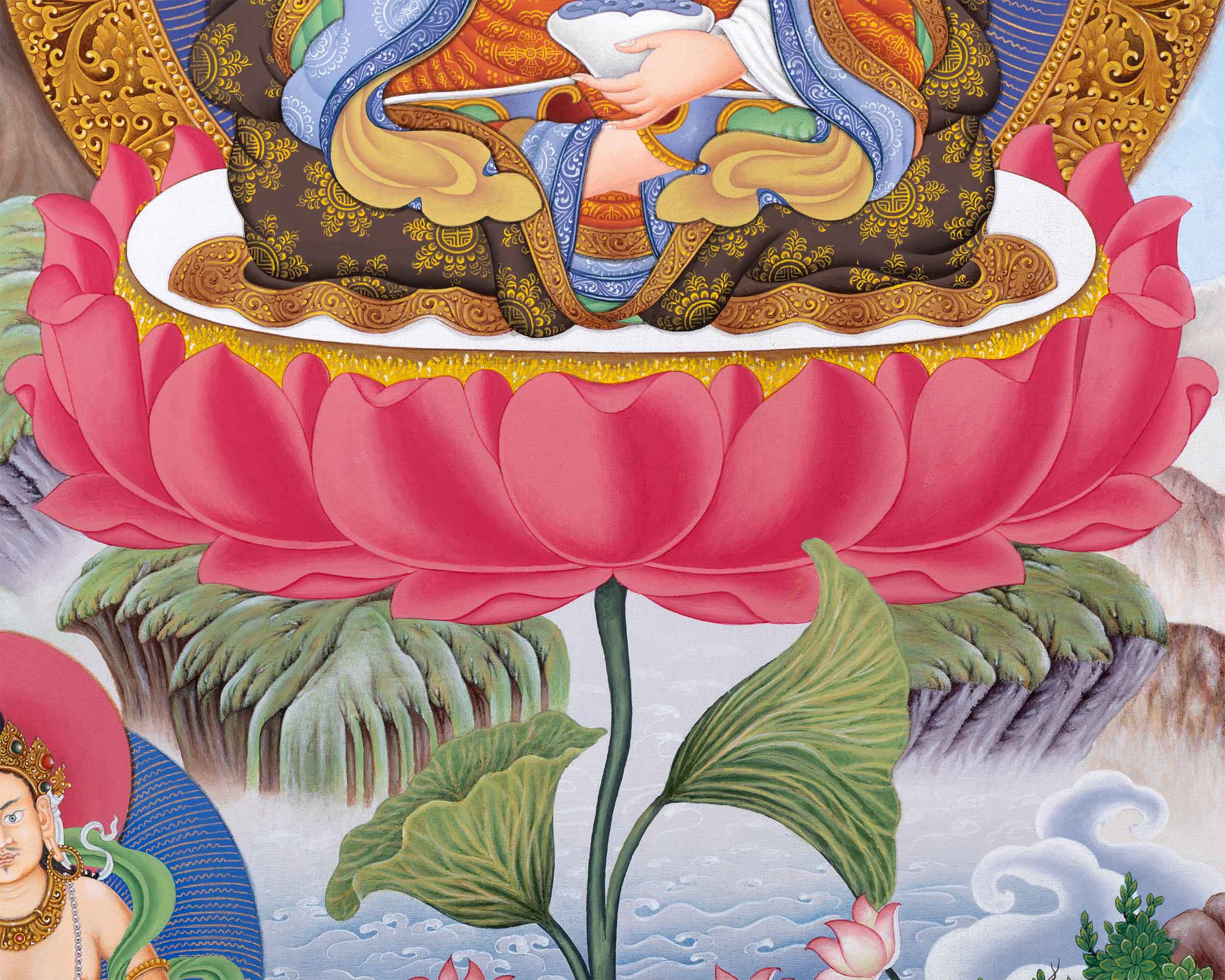 Exquisite Guru Rinpoche Thangka Print | Experience the Blessings Of Padmasambhava With Our Canvas Print