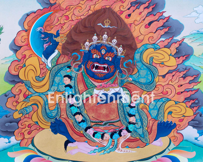 Mahakala Tibetan Thangka | Mahakala Deity for Protection| Traditional Art