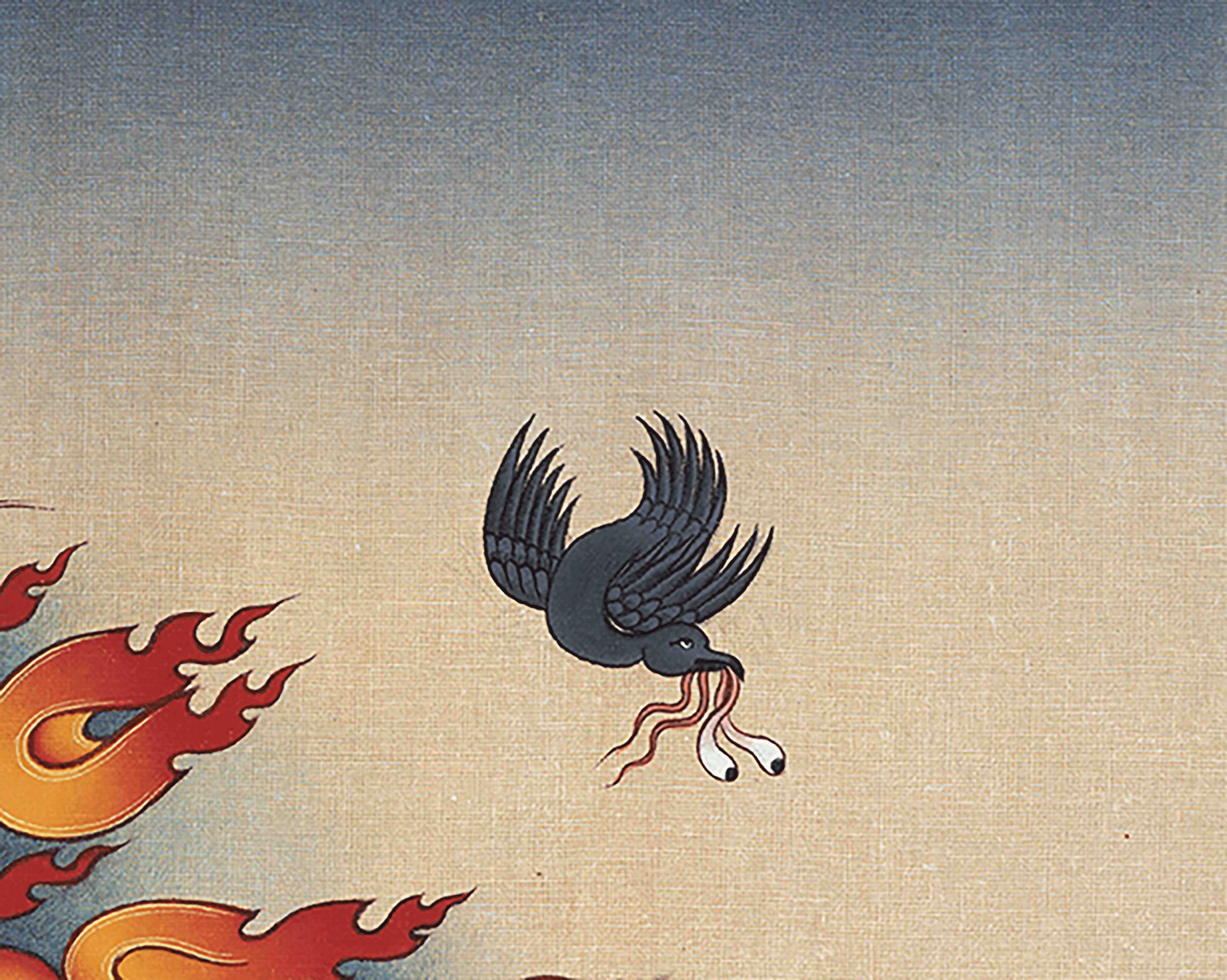 High Quality Sakya Mahakala Thangka Print | Guardian of Time | Buddhist Wall Decorations