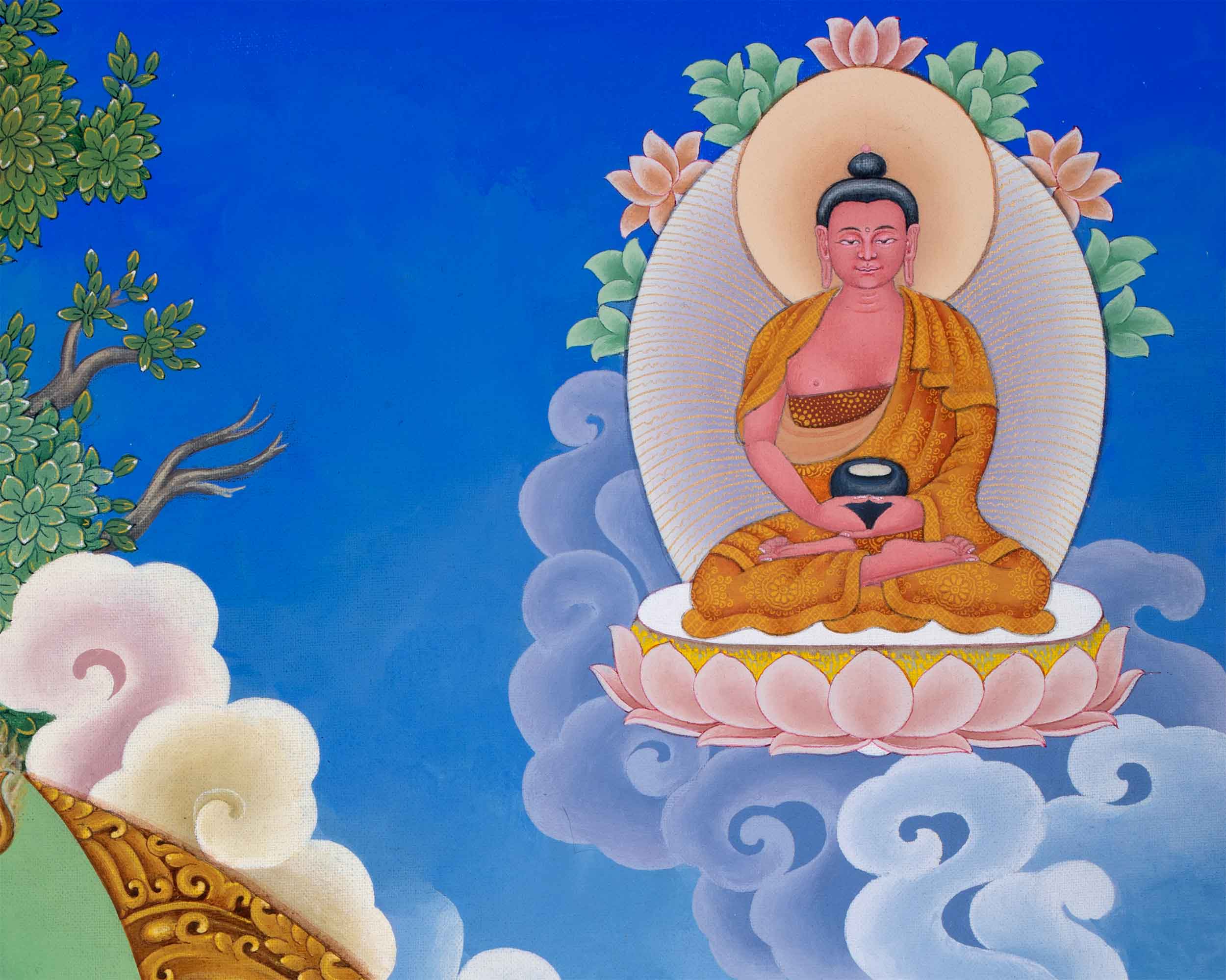 Exquisite Guru Rinpoche Thangka Print | Experience the Blessings Of Padmasambhava With Our Canvas Print