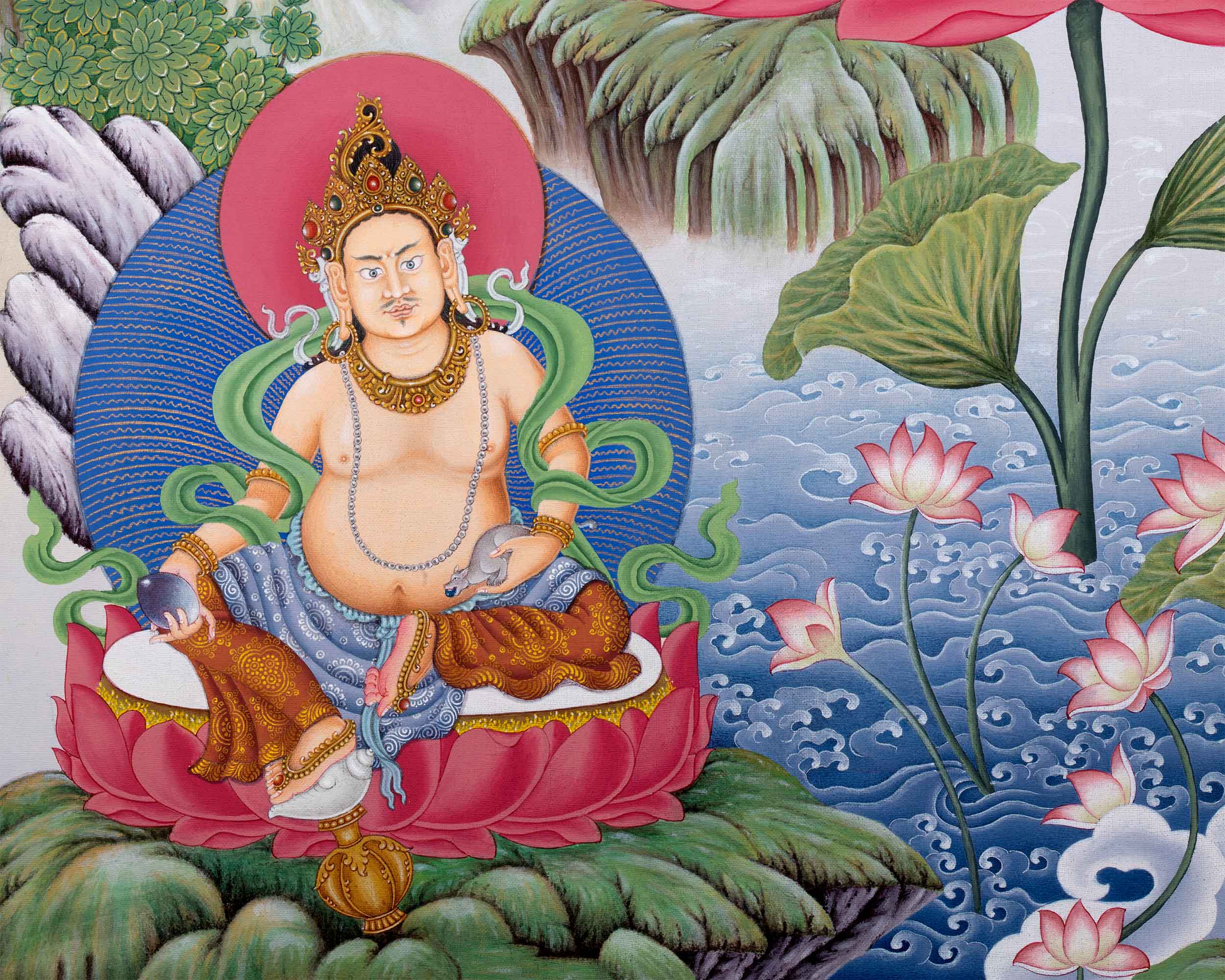 Exquisite Guru Rinpoche Thangka Print | Experience the Blessings Of Padmasambhava With Our Canvas Print