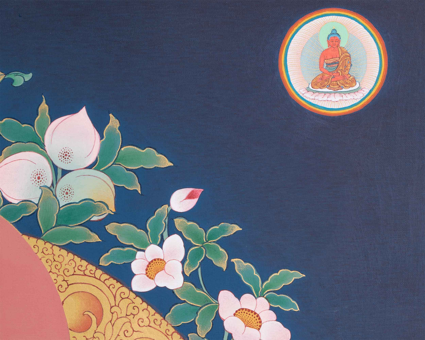 Dzambhala Thangka Print | The Wealth Deity Digital Print | Tibetan Buddhist Art