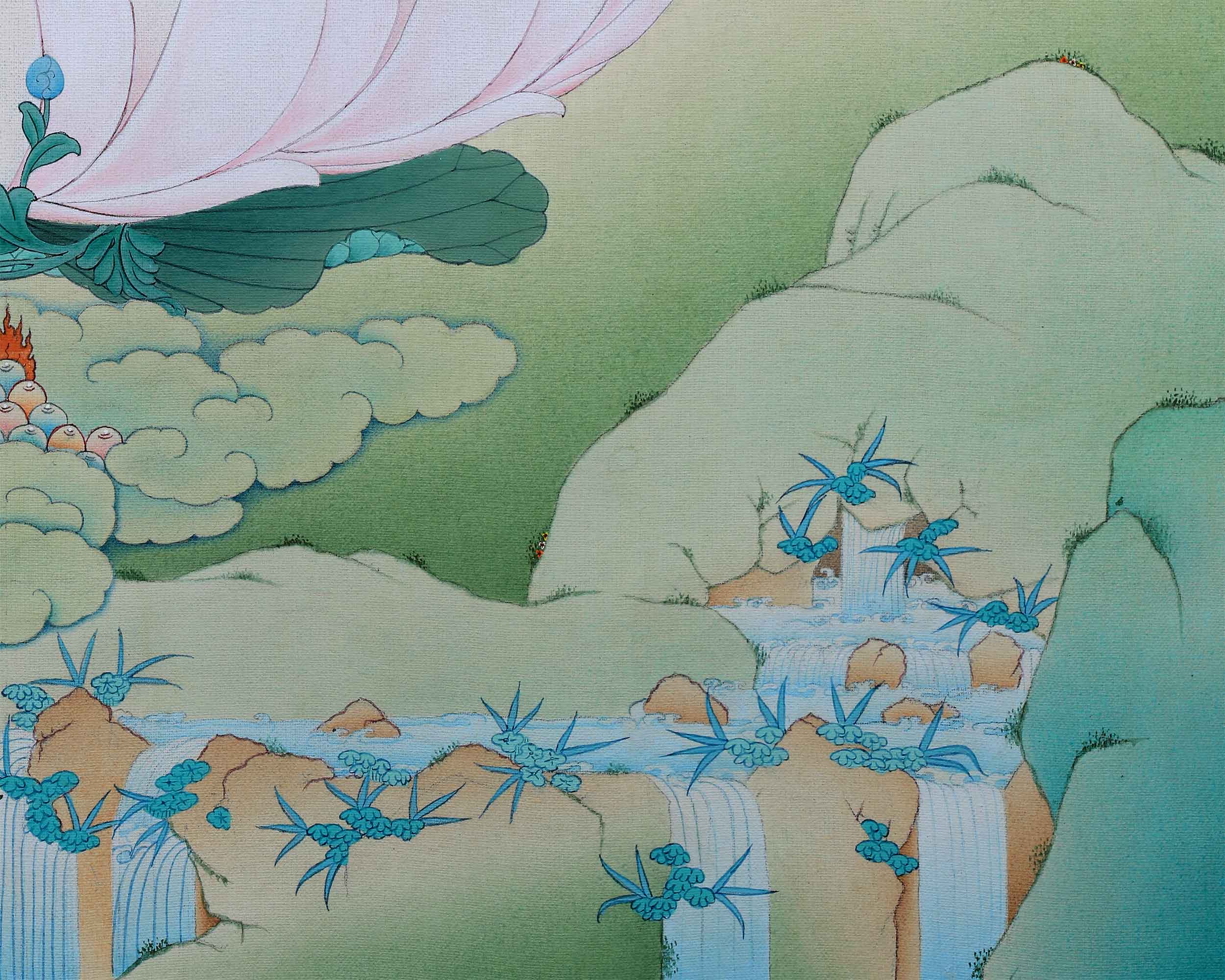 Mother Green Tara Thangka Print | Goddess of Compassion | Tibetan Buddhist Artwork