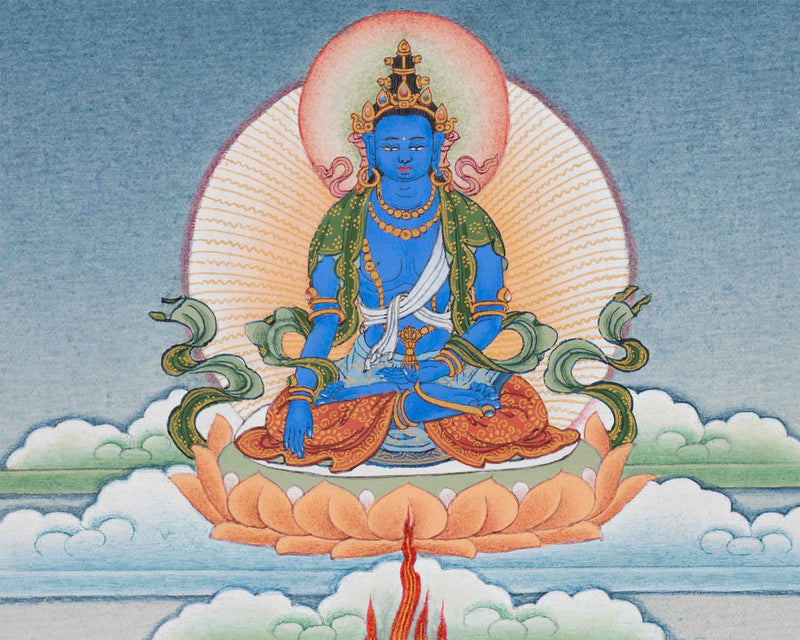 The Chakrasamvara Meditation Thangka | Tibetan Hand Painted Yidam Deity | Wall Hanging Decor