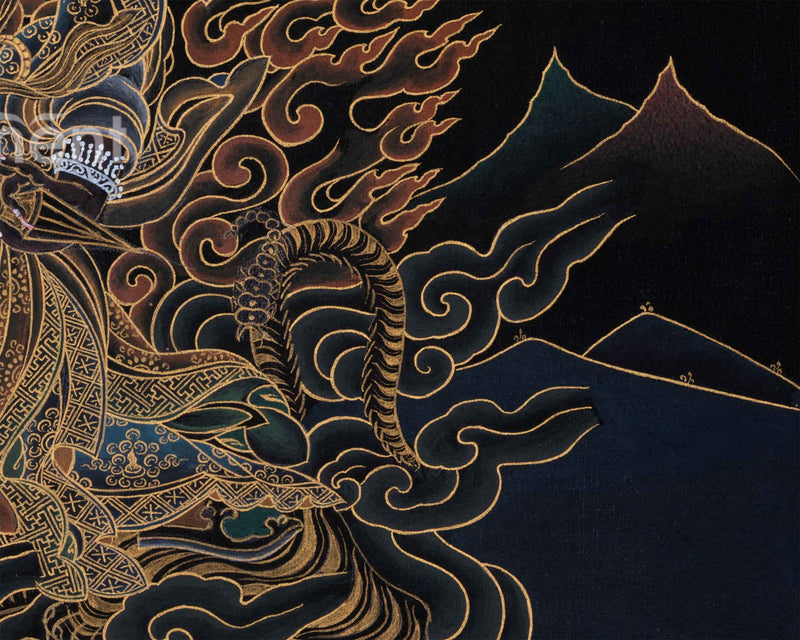 Traditional Dorje Drolo Painting | Manifestation of Maha Guru Padmasambhava | Buddhist Thangka Art