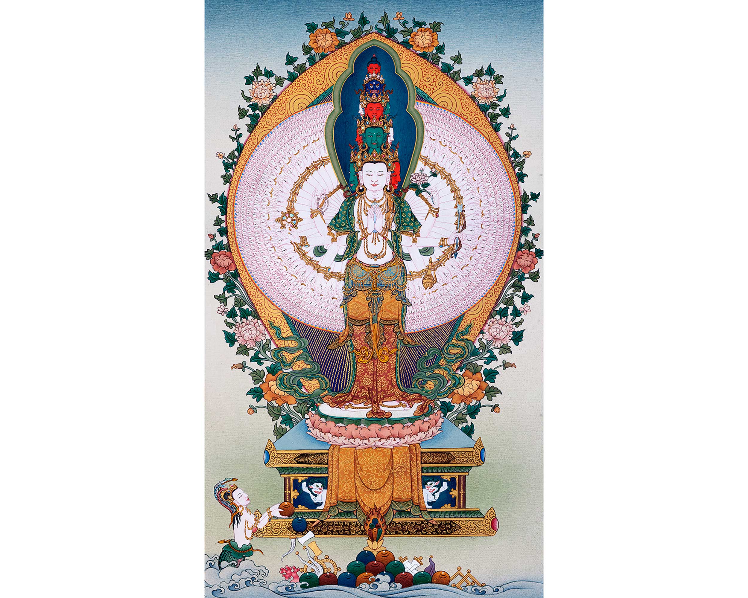 1000 Armed Chenrezig Thangka | Sacred Art for Daily Practice