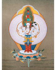Buddha of Compassion, The 1000 Armed Chenrezig | Thangka for Meditation Practice
