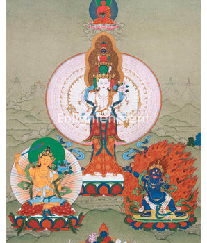 1000 Armed Avalokiteshvara Thangka