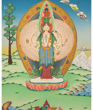 1000 Armed Avalokiteshvara Thangka