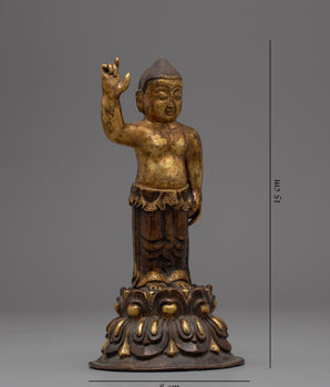 Standing Buddha Statue | Gold Decorative Objects | Home Decor Gift Ideas