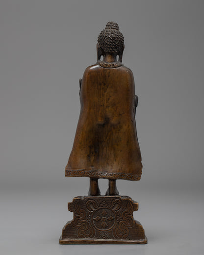 Standing Shakyamuni Buddha | Nepal Buddha Staue | Zen Room Decor
