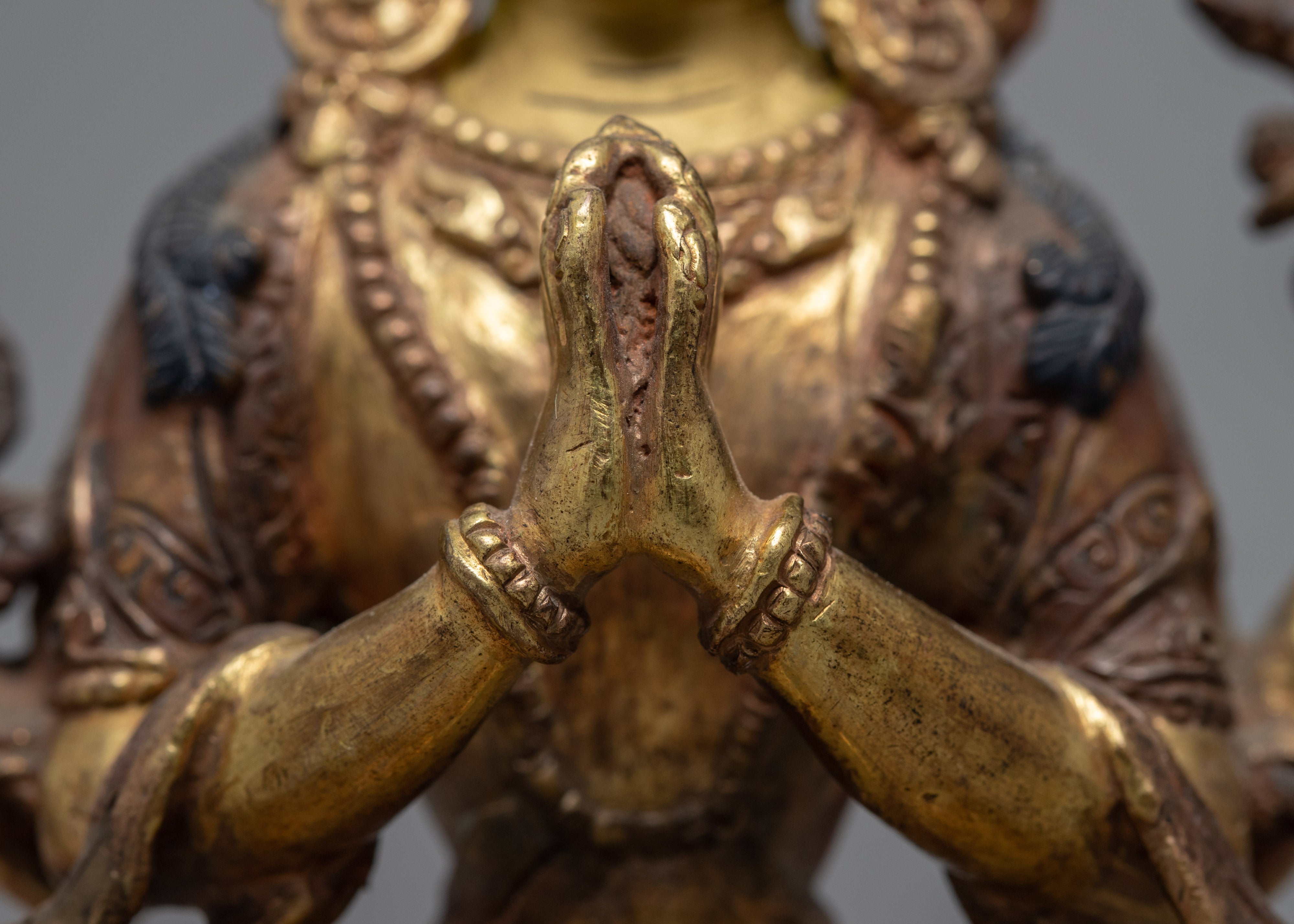 Vintage Chenresig Statue | Antique Collectables