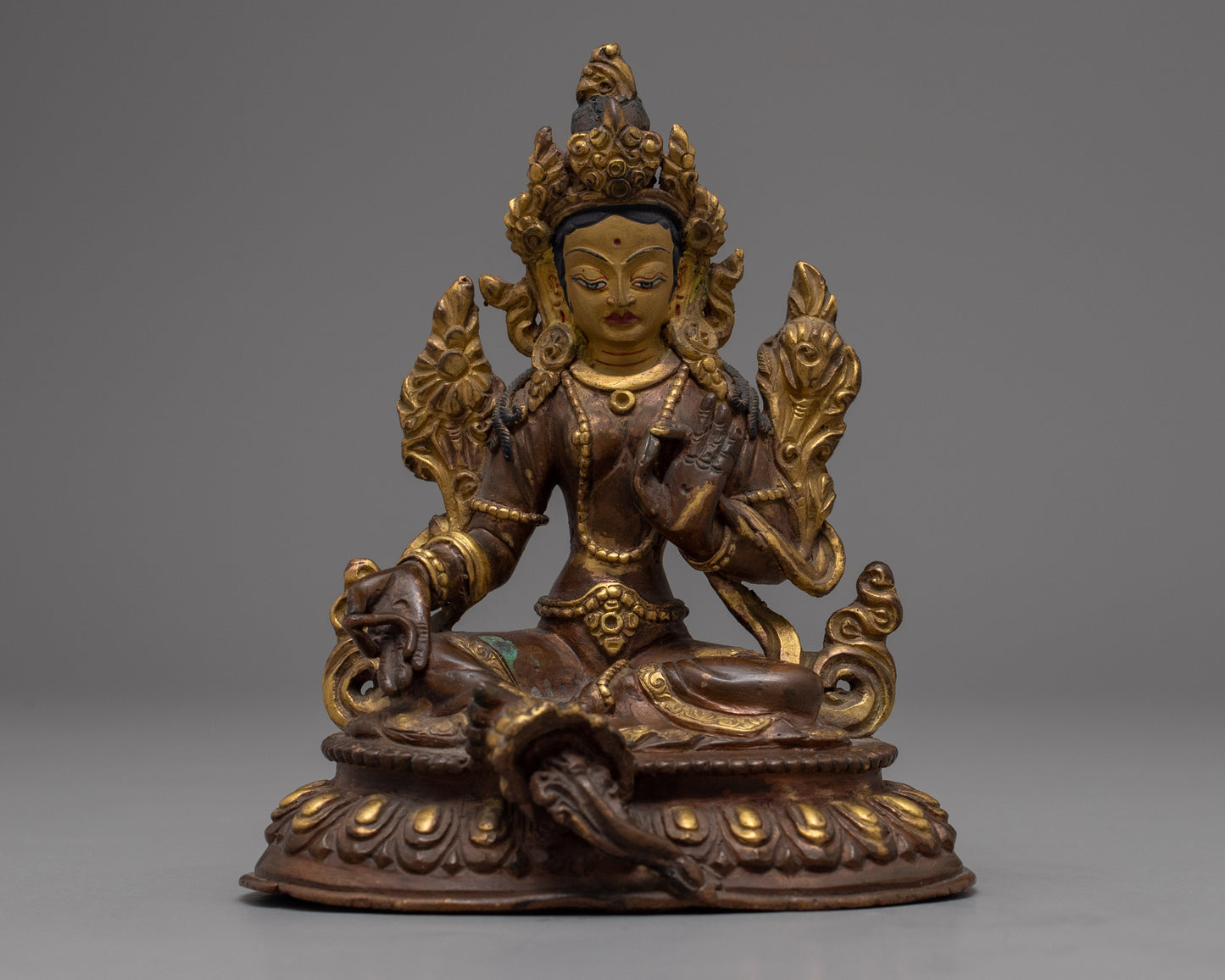 Classic Green Tara Statue | Art Deco Statue