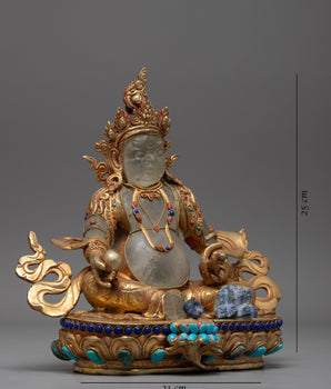 Crystal Kuber Statue | Wealth Deity Dzambhala | Gift For Buddhist