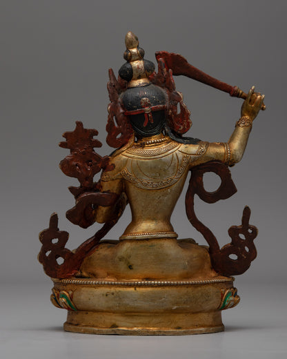 Crystal Manjushri Statue | Authentic Buddhist Statue | Vintage Decorative