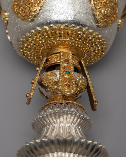 Handmande Butter Lamp | Tibetan Sliver Lamp