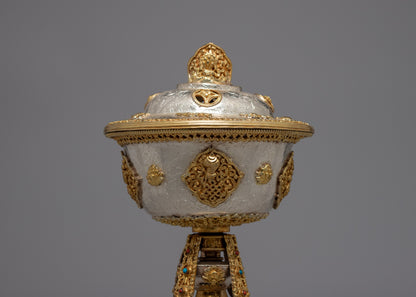 Handmande Butter Lamp | Tibetan Sliver Lamp