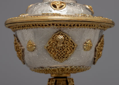 Handmande Butter Lamp | Tibetan Sliver Lamp