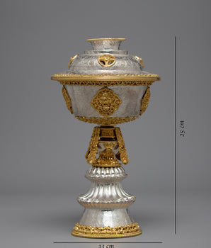 Tibetan Butter Lamp Set | Himalayan Artwork | Religious Home Decor