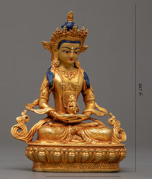 Buddha Amitayus Gold Statue | Finely Crafted Buddhist Art