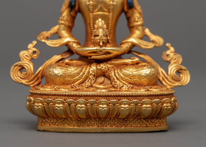 Buddha Amitayus Gold Statue | Finely Crafted Buddhist Art