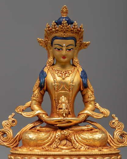 Buddha Amitayus Gold Statue | Finely Crafted Buddhist Art