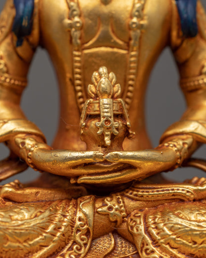Buddha Amitayus Gold Statue | Finely Crafted Buddhist Art