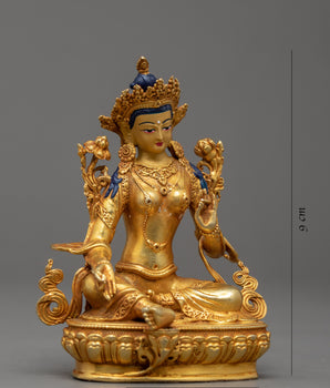 Mother Green Tara Sculpture | Traditional Himalayan Art