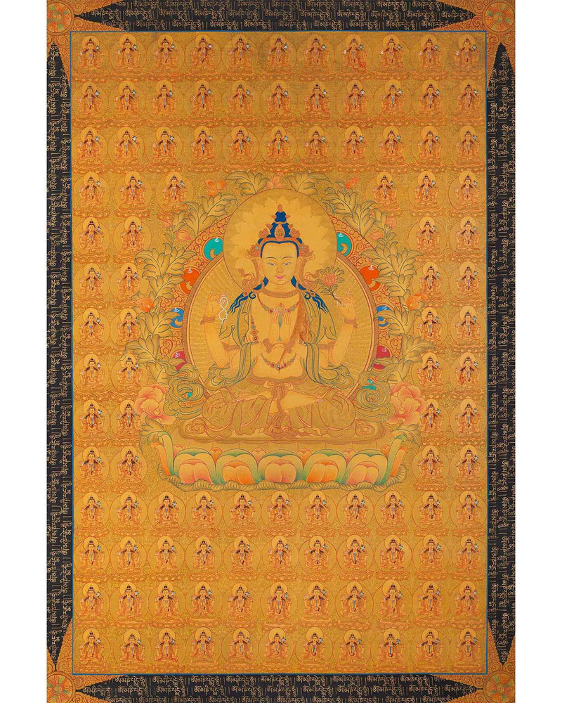 108 Chenrezig Avalokiteshvara Thangka 