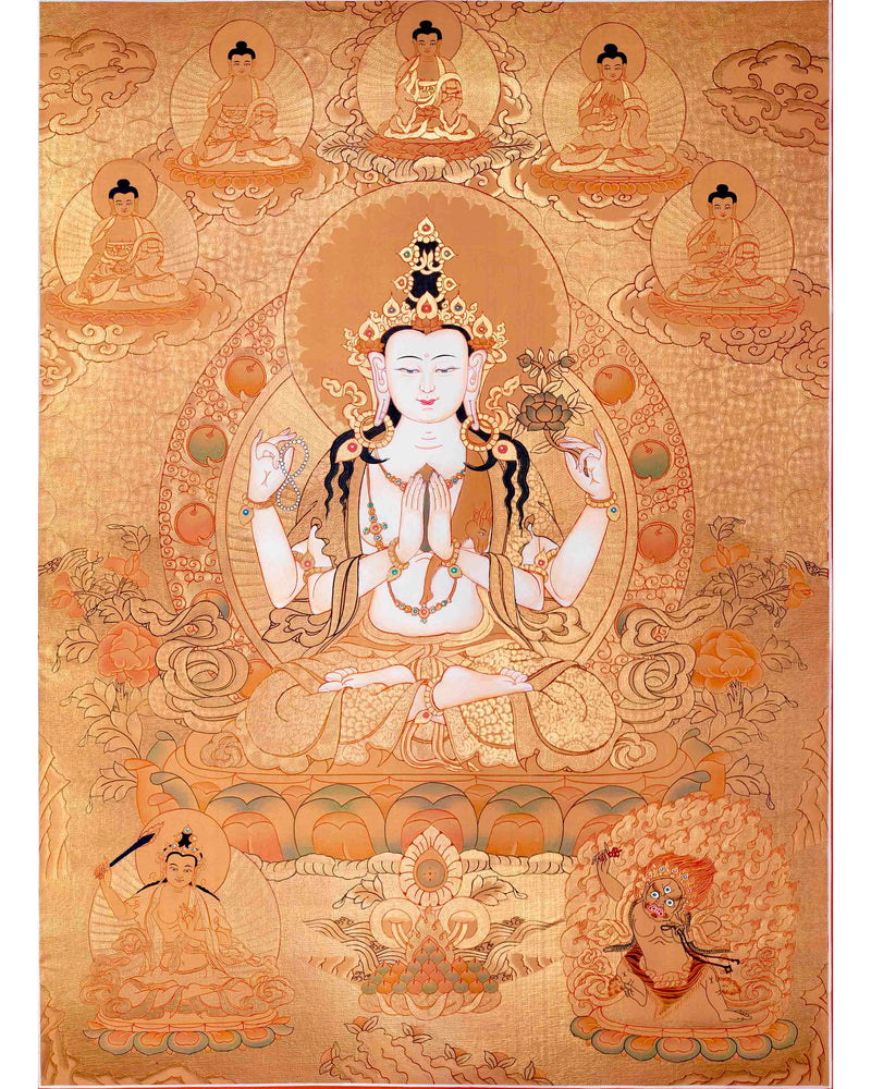 Avalokitesvara Chengrezig Thangka 