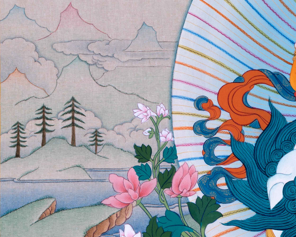 Five Dzambhala Thangka Masterpiece | Painting of Wealth Deity From Enlightenment