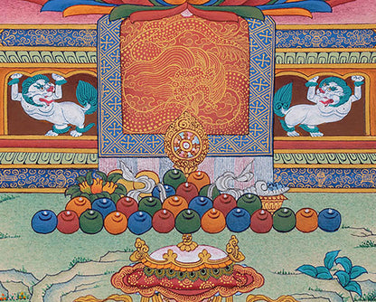 Five Dhyani Buddha Thangka | Hand Painted Traditional Art | Tibetan Buddhism Art