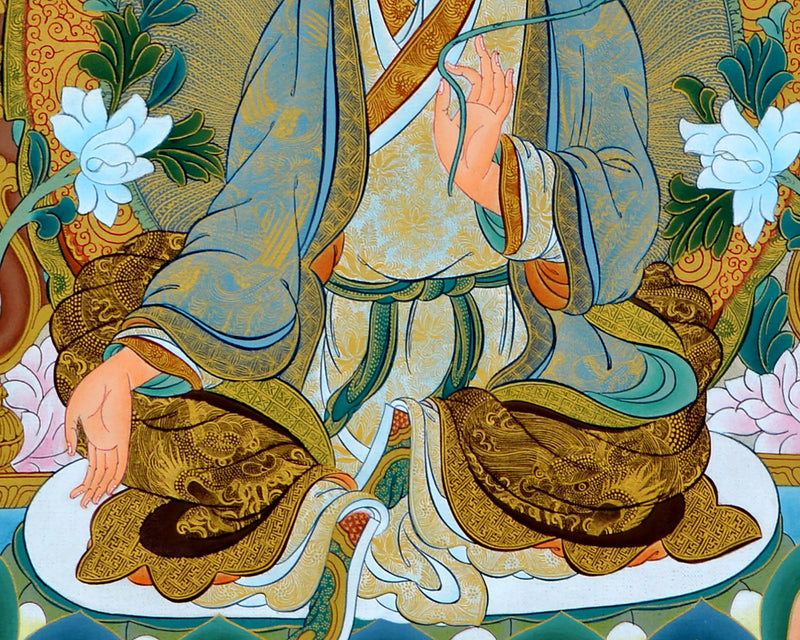 Buddhist Sakya Master Thangka | Sachen Kunga Nyingpo Tibetan Hand Painting Art