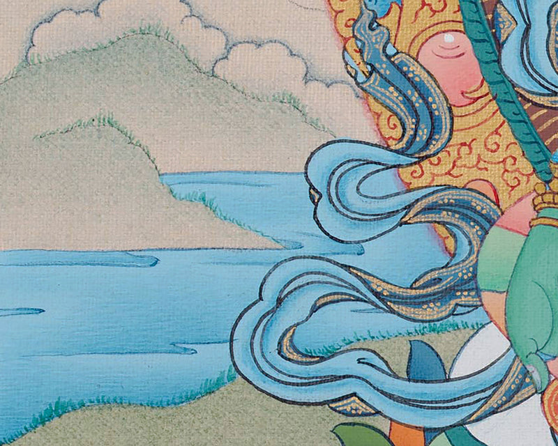 Goddess Green Tara Thangka | Artwork for Spiritual Connection | Wall Decors