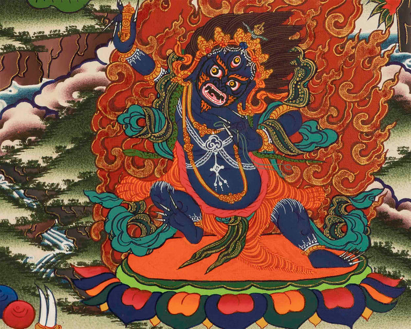 Manjushree Bodhisattva Thangka  | Tibetan Buddhist Wall Hanging