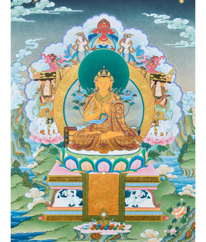 Sakya Pandita Thangka | Handmade Tibetan Art | Buddhist Painting
