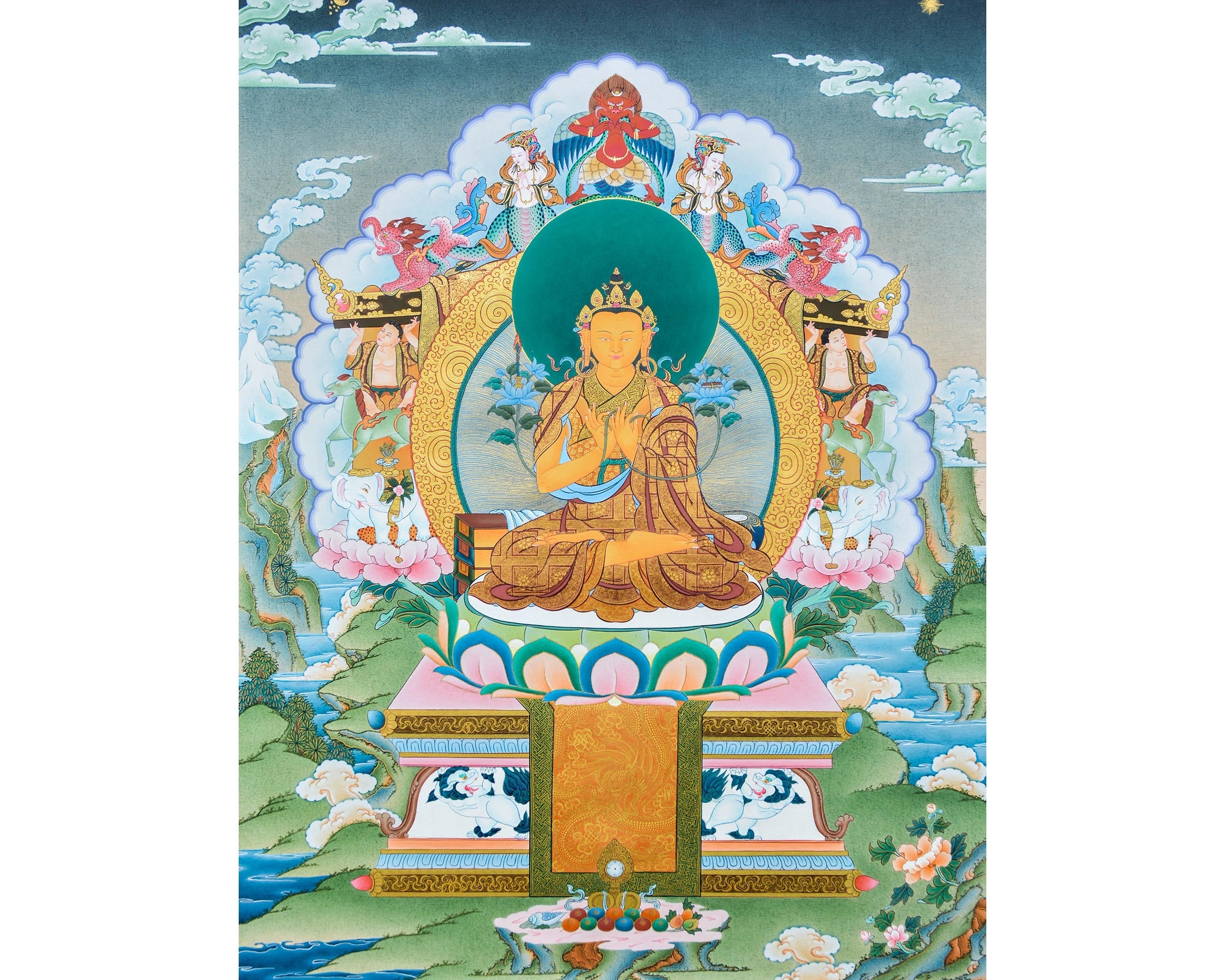 Sakya Pandita Thangka | Handmade Tibetan Art | Buddhist Painting