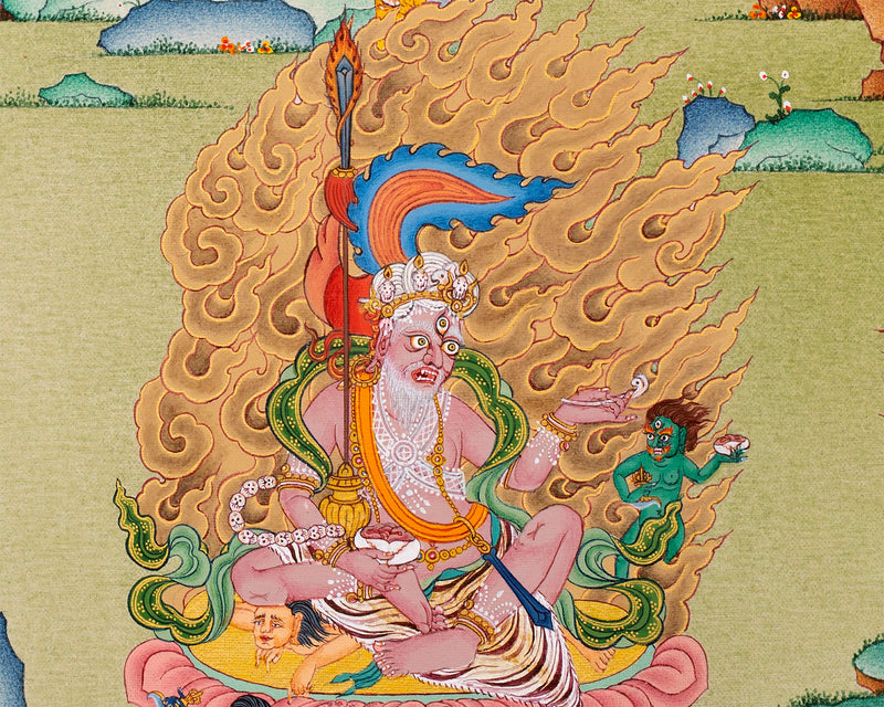 Hevajra With Consort Nairatmya Thangka Print | Buddhist Yidam Art