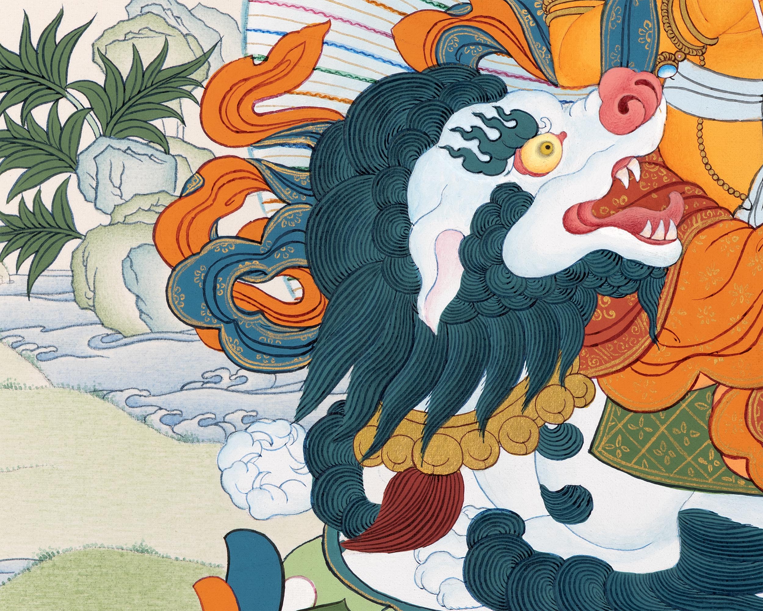 Namtoshe With Others Thangka | Jambala And Vasundhara | Digital Print