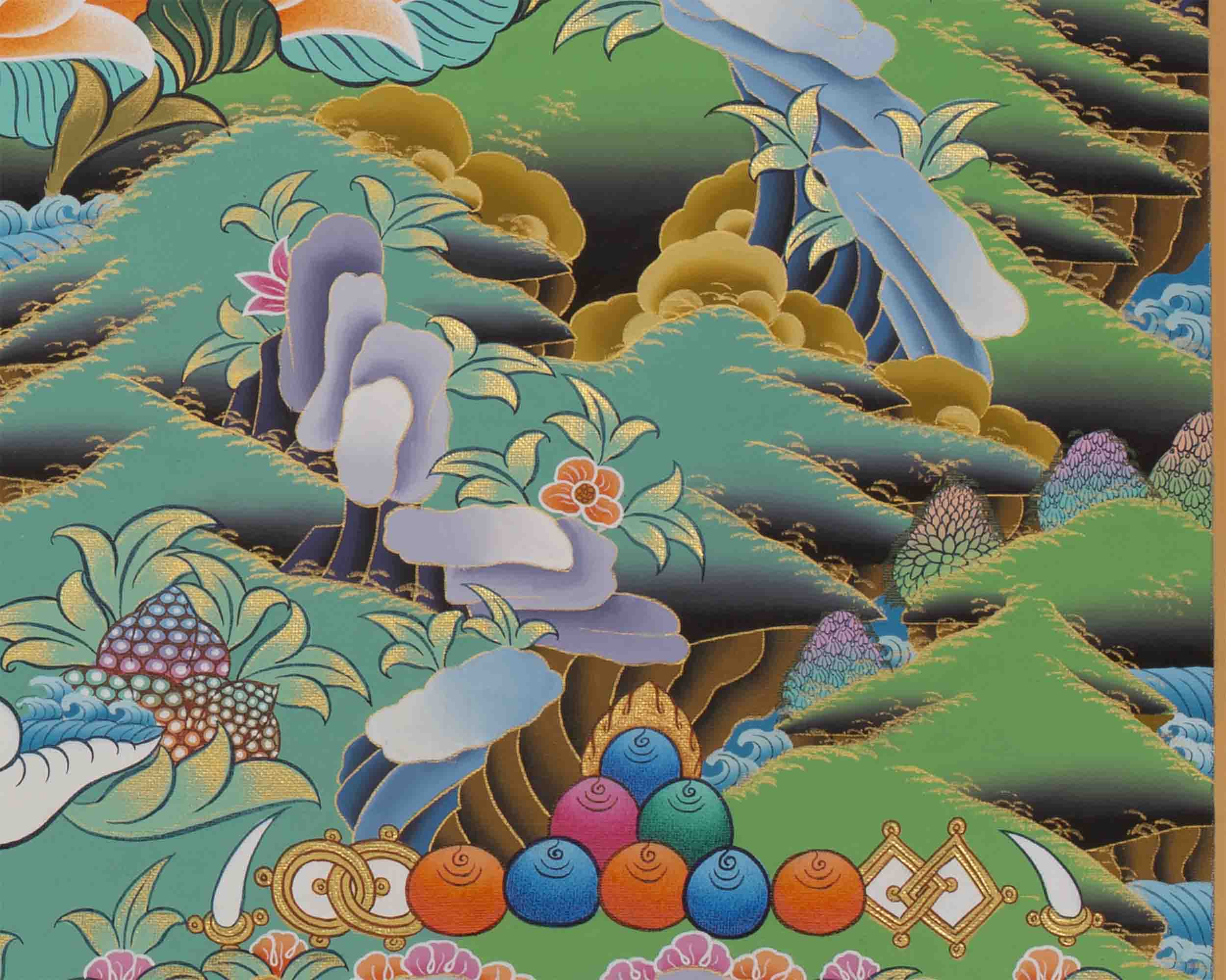 Hainpainted White Tara | Tibetan Tara Print