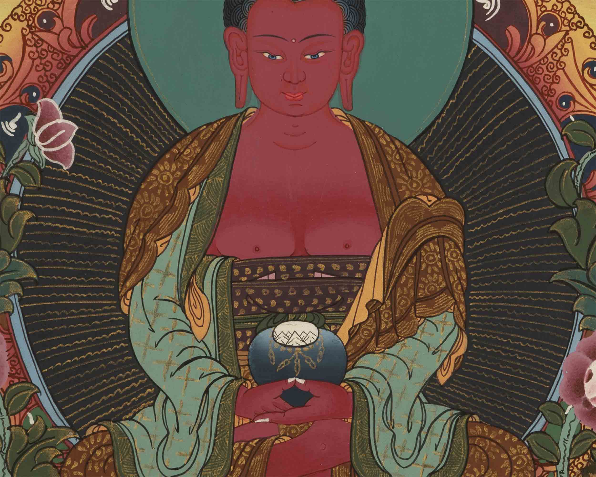 Amitabha Buddha Thangka | Tibetan Buddhist Crafts Wall Hanging