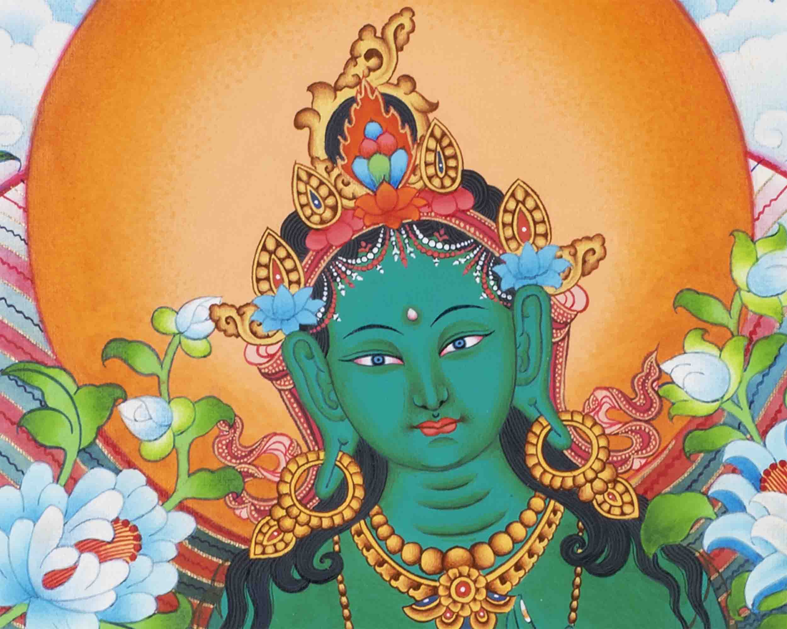 21 Tara Print | Tibetan Buddhist Painting | Wall Hanging Decors