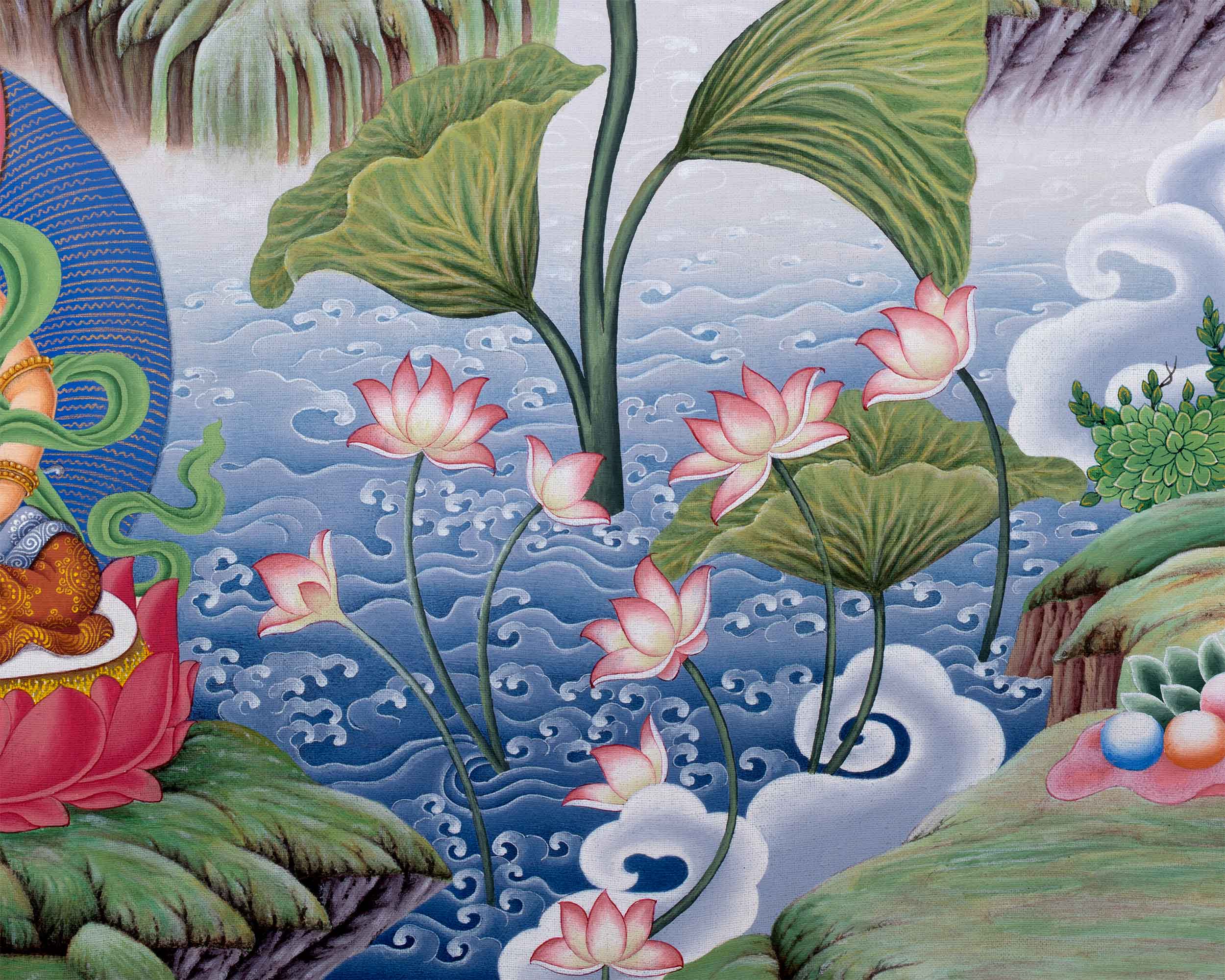 Exquisite Guru Rinpoche Thangka Print | Experience the Blessings Of Padmasambhava With Our Canvas Print