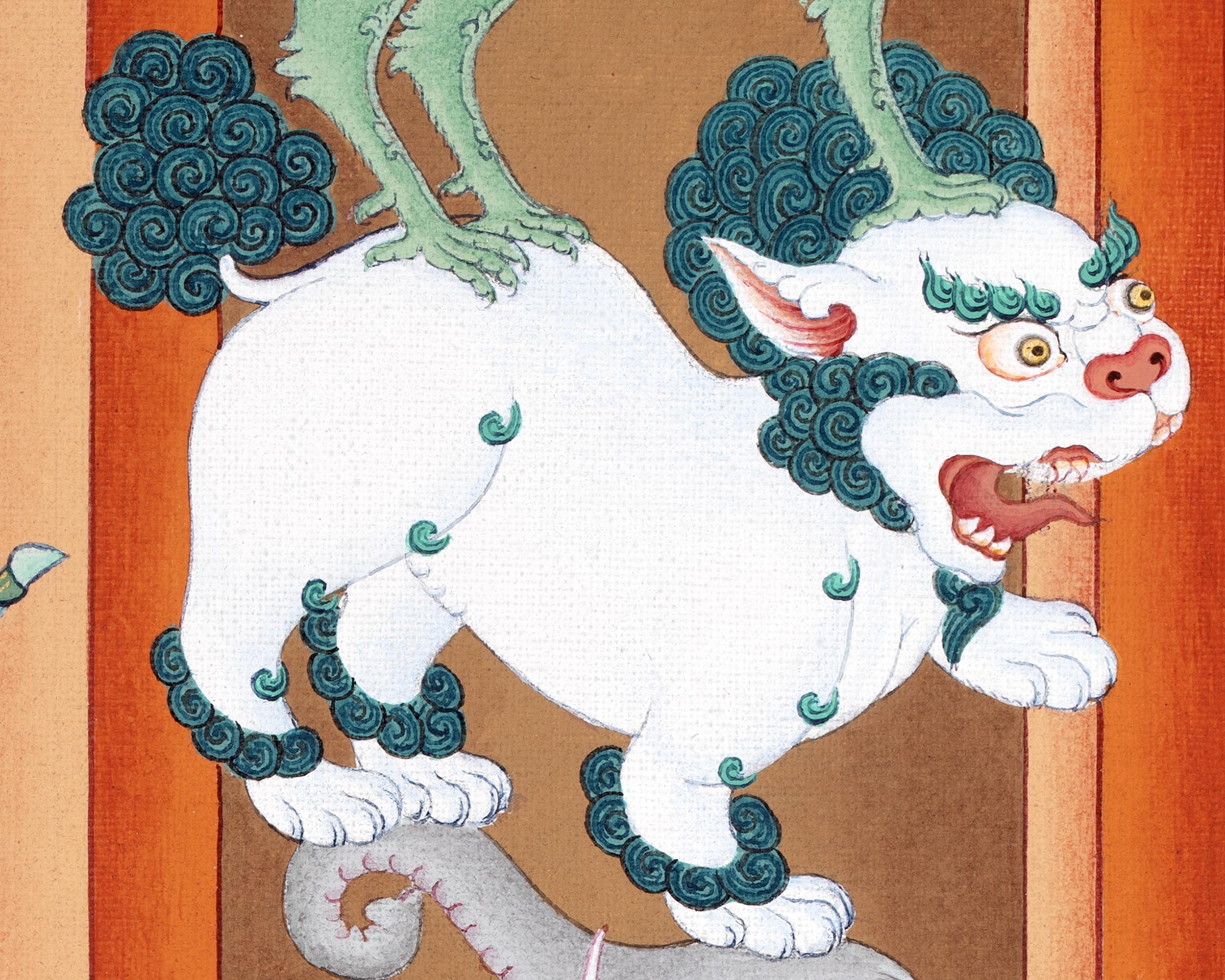 Chenrezig with Manjushri and Vajrapani Thangka | Vajrayana Print With High Quality Giclee