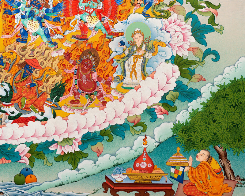 Nyingma Refuge Tree | Longchen Nyinthik Tradition | Thangka Print, Tibetan Art